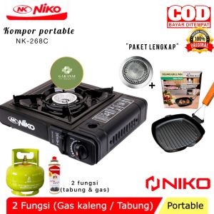 KOMPOR PORTABLE NIKO 2 IN 1 NK 268C/KOMPOR BBQ/KOMPOR CAMPING (WARNA) PAKET LENGKAP/KOMPOR PORTABLE WARNA PALING MURAH/KOMPOR PORTABLE WARNA WARNI/KOMPOR  GUNUNG/KOMPOR BARBEQUE/KOMPOR PANGGANGAN SOSIS/KOMPOR PANGGANGAN DAGING/KOMPOR PAKET LENGKAP !!!