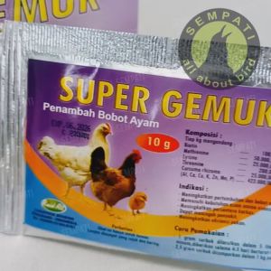 SEMPATI Vitamin Penggemuk Ayam Super Gemuk Sachet 10 Gr Obat Ayam Bebek Unggas Penambah Nafsu Makan Anti Stress Raid All Multivitamin Penambah Bobot Ayam Broiler Ternak Unggas