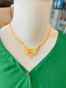Dây chuyền long phụng 3 chỉ chuẩn màu 24.k kèm hộp nhung k201