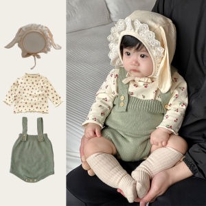 Baby Spring & Fall Suspender Baby Clothes Spring Western Style Two-Piece Suit Super Cute Baby Going out Rompers Baby Bodysuit
