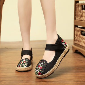 Embroidered Shoes Ethnic Style Flat Womens Shoes Dance Shoes Embroidered Beijing Cloth Shoes