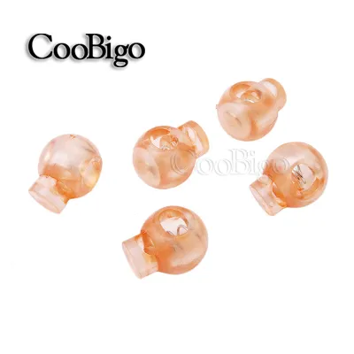 10pcs Plastic Cord Lock Stopper Spring Toggle Clip Clear for Shoelace Drawstring Paracord Lanyard Rope Transparent Colorful