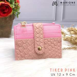 MARIONE - ROMULUS Dompet Anyam Lipat Kartu Dompet Koin Wanita bahan Kulit Tikar Best Seller