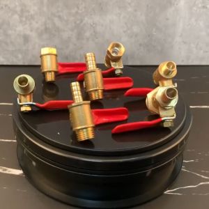 Penjelasan Produk: HATO Brass Air Cock 1/4 Inch & Handle Merah untuk Kompresor