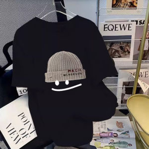 Loose Fit Pure Cotton Short Sleeve T-Shirt NASA Collaborative Style Korean Version Ins Top Five Sleeve Summer Fashion for Teens