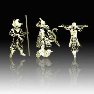 สติกเกอร์โลหะตกแต่งหลังโทรศัพท์มือถือแบบพิเศษ ลายการ์ตูนเรื่อง West World Journey ของ Zhou Xingchi ลายมังกรเจ็ดหัว