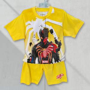 Setelan Spiderman Kuning Anak laki-laki