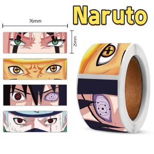 Bandai | 120 Miếng Dán Mắt Nhân Vật Naruto Cuộn Anime Dōjutsu Cận Cảnh Đề Can Cho Laptop Ván Trượt DIY Trang Trí Thoáng Mát Văn Phòng Phẩm