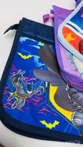 Comel Kids Cartoon Tuition Bag - Unicorn Princess Sofia Elsa Spiderman Car - Large Size & Large Capacity - Waterproof Oxford Cloth - 27cm (H) * 34cm (W) * 6cm (D)