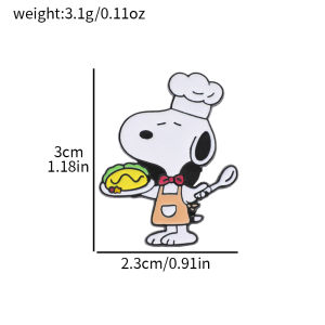 Bandai | Snoopy Enamel Pins Set Cute Cartoon White Dog Brooches Lapel Badges for Backpack Creative Gift for Friends
