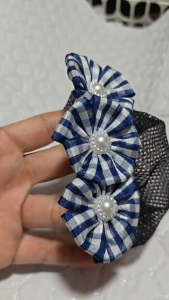 เน็ตผม เน็ตผมดอกไม้ ดอกไม้ประดิษฐ์ ประดิษฐ์จากริบบิ้นผ้าใหมซาติน แข็งแรงทนทานใชงาน ไม่หลุดง่าย