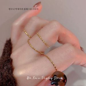 HANXIUNI | Unique Designer Titanium Steel and 18K Gold Plated Ring