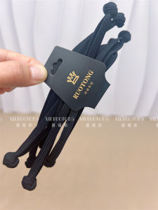 High Elasticity Double Head Hair Ties Black Non-Damaging Hair Knots Childrens Elastic Hair Bands Girls Hair Accessories