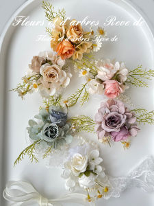 Vườn Hoa Cưới Phong Cách Cổ Điển Cao Cấp Hoa Khô Giả Hoa Tươi Hoa Cưới Cho Cô Dâu Chú Rể Thắt Lưng Vai Hoa Tươi