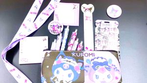 11PCS Sanrio Kuromi School Stationery Set: Kawaii Storage & Student Gifts