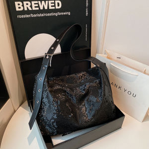 Túi Tote Silver Sequin Thời Trang Túi Tote Dung Tích Lớn Túi Đeo Vai Đơn Túi Tote Phong Cách Hàn Quốc Túi Tote Mới 2025 Túi Tote