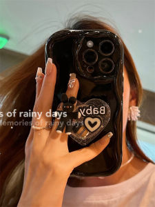 Cute Bear Stand Phone Case for iPhone 14 pro Max Womens Style Full Cover Silicone Protective Shell Anti-Fall Cute New Model