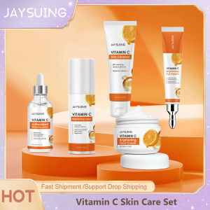 Jaysuing(简素净) | Vitamin C Skincare Set Face Whiten Cream Dark Spots Serum Cleaning Facial Cleanser Moisturizer Toner Firming Eye Cream Skin Care