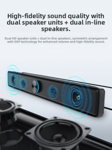 Computer Speaker Desktop Home Bass Cannon Small Box 2.0 Wired Long Bar Style Notebook External Loudspeaker Active Subwoofer