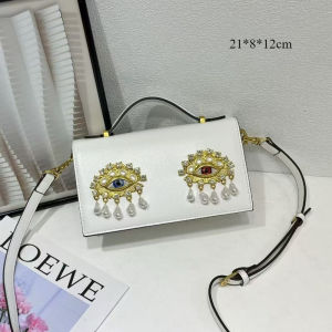 JW PEI | 2026 New Luxury Retro 3D Jewelry Eyes High-end Single Retro Pearl Diamond Eye Shoulder Crossbody Bag Creative Design Shoulder
