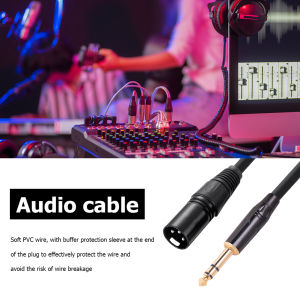 6.35mm 1/4 Inch TRS To XLR Male Speaker Cable 6.35 Jack Connector TRS To XLR Male Mic Cable Gold-plated Double Shield for Microphones Speakers