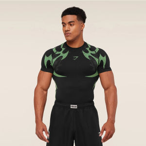 Quick Drying Printed Tight T-Shirt Men Sportswear