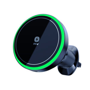 Sạc Không Dây Làm Mát Bằng Không Khí 25W Tích Hợp Đèn LED Giá Đỡ Điện Thoại Gắn Khe Gió Sạc Siêu Nhanh Dành Cho iPhone 17/16 Pro Max Samsung S26 Ultra