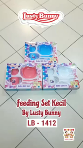 Lusty bunny feeding set kecil LB-1412 tersedia warna pink  putih  biru