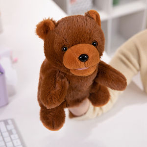 High Quality Cute Bear Cartoon Hand Puppet Plush Toy