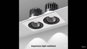 Downlight Recessed Spotlight 7w/12w Black & White Square Tri-Color LED Ceiling Light Fixture for Home Office & Mall
