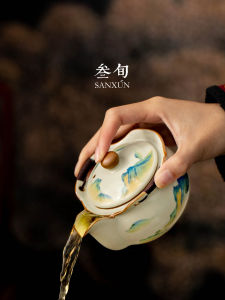 SANXUN | High-Quality Heat-Resistant Teacup with Lid and Handle