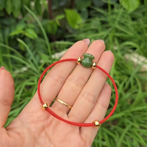 Q2245 Vòng túi tiền Ngọc Bích dây cáp ko kén mệnh - Phong Thuỷ TUDO P