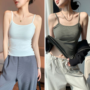 JIFANPAUL | Áo Crop Mỏng Màu Trắng Cho Mùa Hè Không Có Đệm