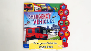 3 Exciting Sound Books Gift Set For Kids About Unicorns Emergency Vehicles & Amazing Animals