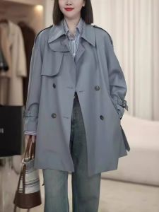 Fashionable plus Size Womens Coat Spring Autumn New Loose Casual Slimming Mid-Length Top European And American Style Long Sleeve