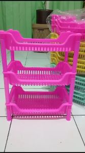 Rak bumbu plastik 3 susun serbaguna/rak dapur serbaguna/rak bumbu plastik