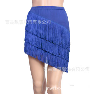 Women Tassels Mini Ballroom Latin Tango Salsa Samba Chacha Stage Dance Dress