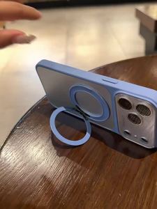 CHUANGYIWEI | Deep Sea Blue Silver Matte 360 Degree Rotating Stand Case 18pro max