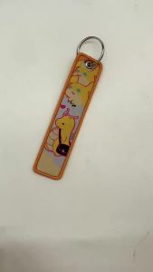 1PCS Anime Cute Cartoon Keychain Fashion Embroidery Key Holder Car Backpack Keyrings Jet Tag Accessories Gift
