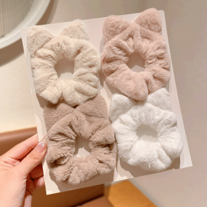 ที่คาดผมรูปหูแมวขนปุยสำหรับผู้หญิง แพ็ค 4 ชิ้น น่ารัก แฟชั่น ที่คาดผมทรงบันหวานๆ อุปกรณ์เสริมผมสวยงาม เหมาะเป็นของขวัญสำหรับสาวๆ