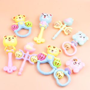 เล่นเขย่ากระดิ่งสำหรับเด็กทารกค้อนทรายขนาดเล็กสำหรับทารกแรกเกิดการฝึกจับมือ สำหรับเด็กปฐมวัย