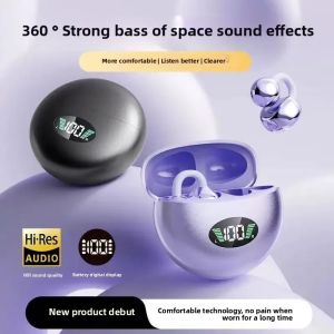 Wireless Earphones Clip-On Bluetooth Headphone Comfortable Noise Cancelling HD Sound Long Battery Life Mini Portable Sports