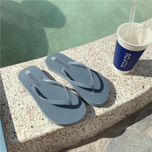 Fashionable Womens Sandals Flip Flops Beach Holiday Slippers Anti-Slip Strappy Slip-On Summer Home Shoes Korean Style PVC