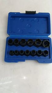 [READY STOCK] 13pcs 3/8" Broken / Damaged Bolt Nut Screw Remover Extractor Removal Set Threading Tools Kit