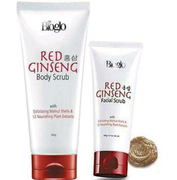 Cosway Bioglo Red Ginseng Facial Scrub (100g) / Body Scrub (200g