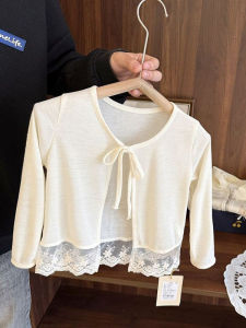 Lightweight Thin Knitted Air Conditioned Summer Cardigan for Baby Girls Childrens Outdoor Skin Clothes Sun Protection Shawl Coat