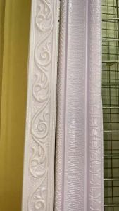 MW Wallpaper List Ungu Muda 3D Foam Wallborder