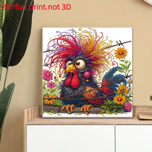 other | 2D/flat 1 Piece Diamond Painting Frameless Painting rooster Pattern canvas Material Bathroom Bedroom office wall Decoration