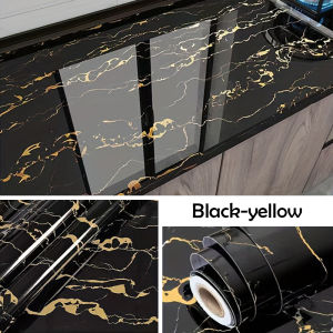 Kitchen stove waterproof and oil-proof wallpaper self-adhesive cabinet renovation tile marble sticker countertop pvc wallpaper