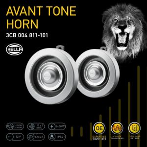 Hella Avant-Tone 12V Disc Horn (Set Of 2) - 004 811 101  Horn Silver Hella Avant Tone One Tone - Lazada